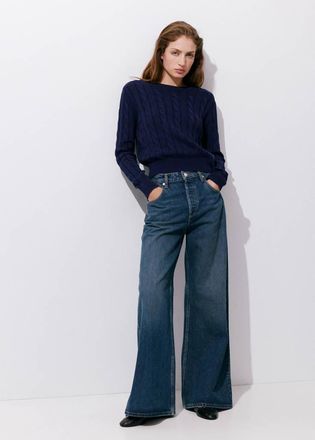 Mango Pullover maglia intrecciato blu marino scuro - Donna - XXS - MANGO