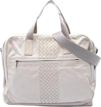 Bottega Veneta Pre-owned Business Bag - Dames - Vintage Weekendtas - Wit - ONE Size - Leer - Vintage