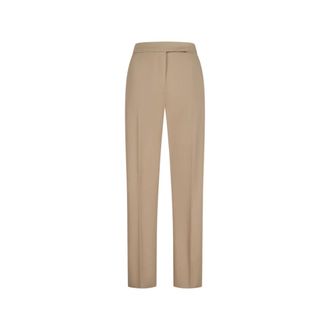 Max Mara Straight Trousers, female, Green, Size: 2XS Mxmokra Straight Trousers