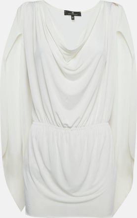 Elisabetta Franchi White Jersey Cinched Waist Tunic