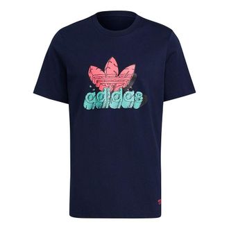 adidas Mens originals 5 As Tee Logo Sports Navy H13480