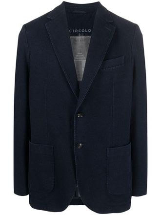 Circolo 1901 single-breasted cotton-blend blazer - men - Cotton/Acetate/Lycra/Viscose - 46 - Blue