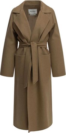 Max Mara Ready Icon Mantel - Dames - Mantels - Beige - Maat: XS Zijde