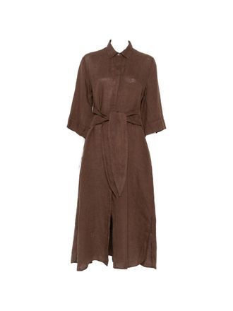 Archivio 67 Archivio 67 Womens Linen Chemisier Dress