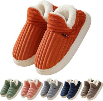 Generic Cloud Slippers Women Men Memory Foam Non-slip Ladies Slipper Unisex Winter Cozy Plush Warm Home Slippers Classic Solid Shoe Fleece Lining Thermal Boot