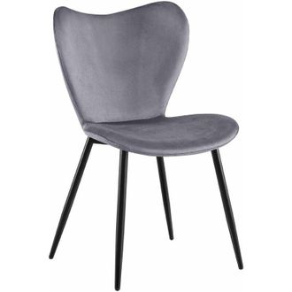 Clp Silla De Comedor Maika Gris Oscuro Terciopelo