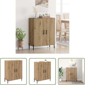 vidaXL Credenza moderna - Credenza Rovere artigianale 69,5 x 34 x 90 cm Legno multistrato