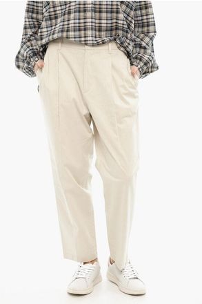 Woolrich Lightweight Cotton Trousers With Pleats size 29