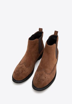 Wittchen Heren Bruine Su&egrave;de Leren Chelsea Boots