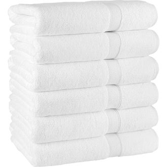 Linum Home Textiles Anovia Oversized Bath Towels in White at Nordstrom Rack, Size 6 Piece Set (Washcloths)