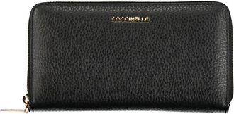 Coccinelle Elegante Leren Portemonnee met Meerdere Compartimenten - Dames - Portefeuilles - Zwart - ONE Size - Leer - Accessoires