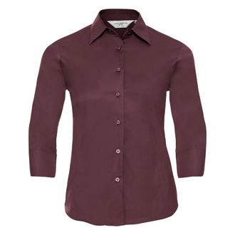 Russell Athletic Russell Collectie Dames/Dames 3/4 Mouw Easy Care Gevoelig overhemd (Haven)