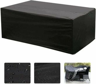 OEM Funda Rectangular Oxford Para Muebles De Jard&iacute;n Con Protecci&oacute;n Uv (negra) - 242 X 162 X 100 Cm