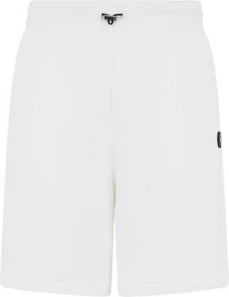 Philipp Plein Fleece Shorts Basic - Heren - Korte Broeken - Wit - L - Katoen - Korte Broeken