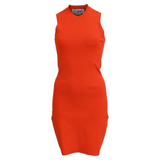 Victoria Beckham VB Body by Victoria Beckham Bodycon Mini Dress in Orange Viscose