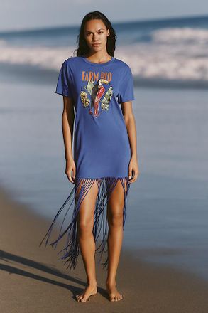Farm Rio x Anthropologie Fringe T-Shirt Maxi Dress