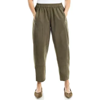 Max Studio Faux Suede Barrel Pants in Sage at Nordstrom Rack, Size X-Small