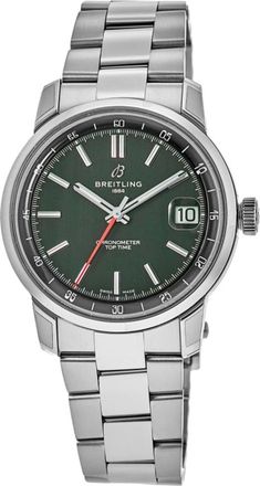 Breitling Top Time B31 Automatic Green Dial Stainless Steel Mens Watch AB3113171L1A1
