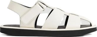 STUDIO NICHOLSON Fisherman leather sandals - White