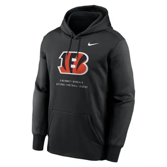 Nike Mens Cincinnati Bengals Nike Therma NFL Pullover Hoodie in Black | NKAQ00A9A-R7Q
