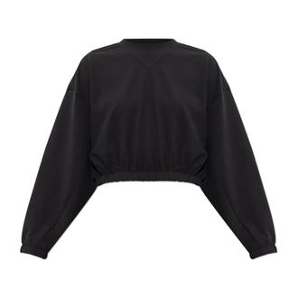 adidas Sweatshirt met logo - Dames - Sweatshirts - Zwart - M - Katoen - Hoodies & sweatvesten