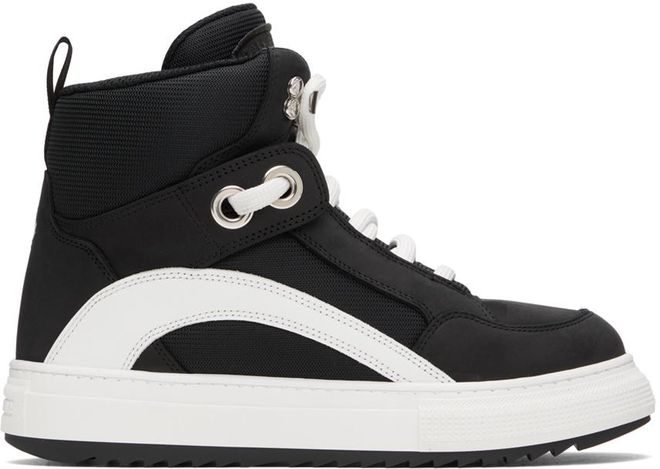 【送料&関税込】Dsquared2 Boogie Black Sneaker Dsquared2 Black & White Boogie Sneakers from $511.00 - on