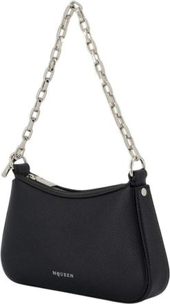 Alexander McQueen Womens T Bar Mini Shoulder Bag Black Lambskin