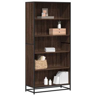 Berkfield Home Bookcase Brown Oak 80.5x35x170.5 cm Engineered Wood