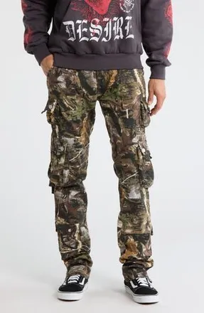 mnml Camo Print Straight Leg Jeans in Hunter Camo at Nordstrom Rack, Size 33
