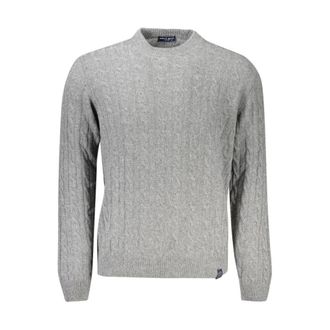 North Sails Truien & Vesten, Heren, Grijs, XL, Kasjmier, Pullover met kabelsteek en ronde hals