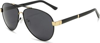 Generic Polarized Sunglasses for Men, Retro Design, Double Beam Skeleton, Effectively Block Strong Light, Ideal for Driving and Fishing, Travel Ready