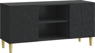 vidaXL Mueble De Tv 102 X 34,5 X 50 Cm Negro Madera De Ingenier&iacute;a Vidaxl