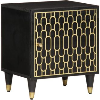 vidaXL Comodino 40x33x46 cm in Legno Massello di Mango - Vidaxl