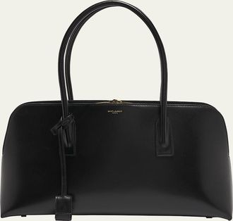 Saint Laurent Sac de Jour Large Bowling Top-Handle Bag in Leather