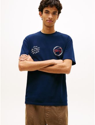 Tommy Hilfiger Mens Tommy Jeans City Circle Logo T-Shirt - Navy - XL