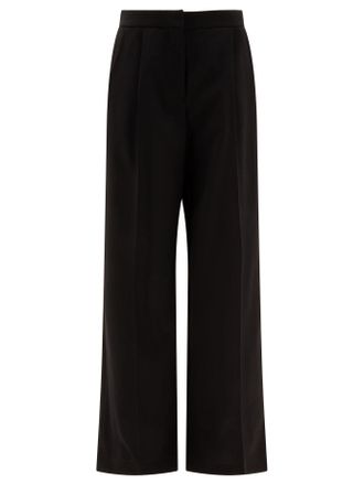 Givenchy Womens Wool Pleated Trouses - Black - Size EU 38 (Womens)