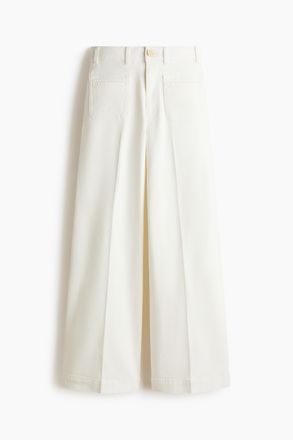 H&M Wide High Jeans - White