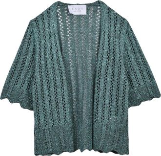 Kaos Cardigan in Tricoat Aperto - Dames - Vesten - Groen - S - Truien & Vesten