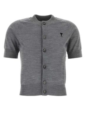 Ami Ami Grey Wool Cardigan