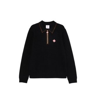 Casablanca Waffle-knit Zip-up Sweater