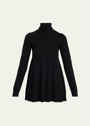 Toteme Flared Wool-Blend Turtleneck Sweater