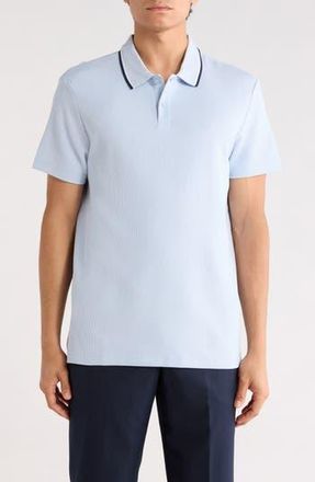 Calvin Klein Tipped Collar Cotton Blend Polo in Breezy Blue at Nordstrom Rack, Size Xx-Large