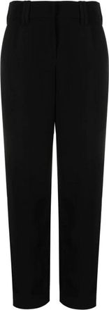 Balmain Crepe Carrot Pants - Dames - Straight fit broeken - Zwart - M - Leer - Broeken