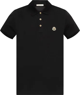 Moncler Short Sleeves Cotton Piquet Polo