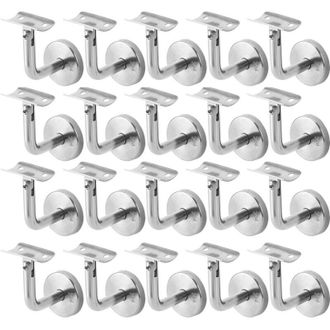 Vingo Swanew 20PCS Supporto corrimano Acciaio inox 304 Vite fissa gomito supporto corrimano barra per corridoi scale interne ed esterne