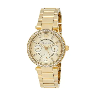 Michael Kors Accessoires, Dames, Geel, ONE Size, Parker Pav&eacute; Horloge
