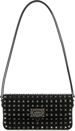 Valentino Garavani Rockstud 23 East-West Schoudertas - Dames - Schoudertassen - Zwart - ONE Size - Leer - Tassen