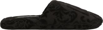 Dolce & Gabbana Jacquard Katoenen Pantoffels - Dames - Pantoffels - Zwart - S - Katoen - Schoenen