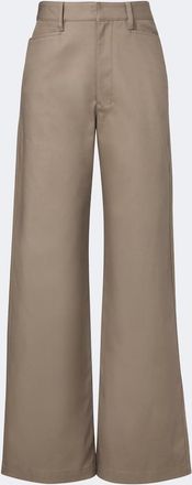 Christophe Lemaire Cotton twill wide-leg pants