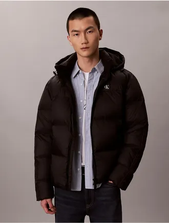 Calvin Klein Jeans Calvin Klein Mens Heavyweight Down Short Puffer Jacket - Black - L